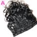 Body Wave Human Extensions 120g/set Clips In Full Head Brazilian Clip on Hair Extension for Women_voghion.com