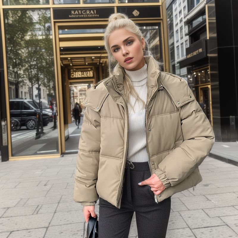 Giacca da donna imbottita in cotone con berretto staccabile per donna corta autunno e inverno cappotto di pane di pelle di pecora ispessito da donna_voghion.com