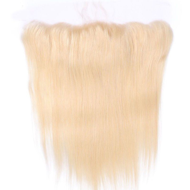 13x4 Transparent Lace Frontals Human Hair Pre Plucked 613 Light Blonde Straight Swiss Lace Frontals Pre Plucked_voghion.com