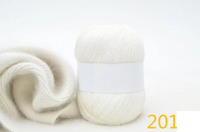 Ovillo de lana de visón de grosor medio para tejer a mano, pelo largo, hilo para tejer a máquina, ovillo de lana DIY_voghion.com