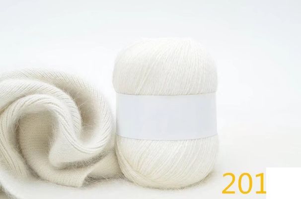 Ovillo de lana de visón de grosor medio para tejer a mano, pelo largo, hilo para tejer a máquina, ovillo de lana DIY_voghion.com