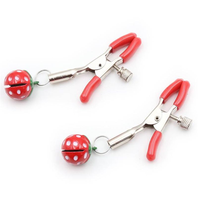 BDSM Sexy Metal Nipple Clamp Strawberry Breast Sex Toys Clamp Female Equipment Adult_voghion.com