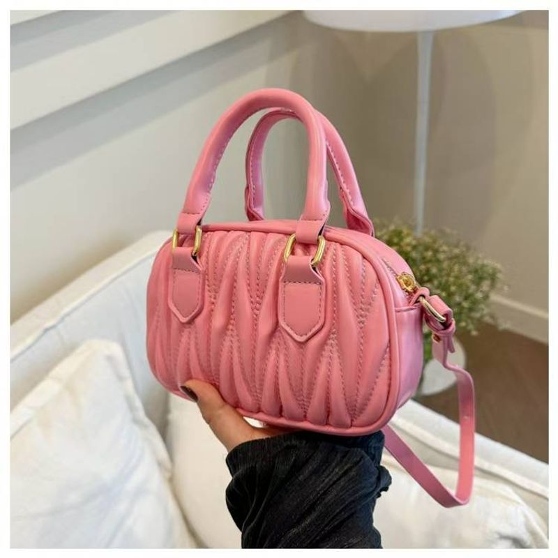 2025 Nieuwe borduurgaren kussentas prinses vouw bowling handtas dames enkele schouder meisjes crossbody tas_voghion.com