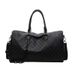 Fashionable Black Luggage Bag - Multi-functional Fitness, Travel And Weekend Vacation Handbag, Pattern Texture And Chain Decoration, Gym Luggage Bag_voghion.com