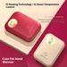 USB Rechargeable Hand Warmer - 2000mAh Portable Heating Pad, 3-Hour Warmth, Dual-Temperature Control, Compact For Pockets (Red/Beige)_voghion.com