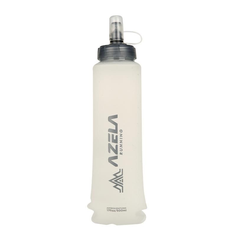 Tragbare, zusammenklappbare, weiche 500-ml-Wasserflasche für den Außenbereich, faltbar, zum Wandern und Trailrunning_voghion.com