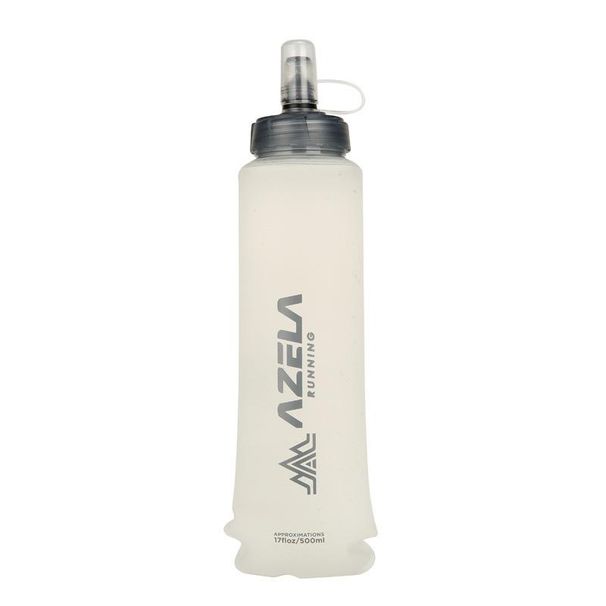 Tragbare, zusammenklappbare, weiche 500-ml-Wasserflasche für den Außenbereich, faltbar, zum Wandern und Trailrunning_voghion.com