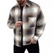 Herrenbekleidung Herren Casual Printed Cotton Button Baumwolljacke Langarmmantel Revers Western Jacquard Jacke Mantel_voghion.com