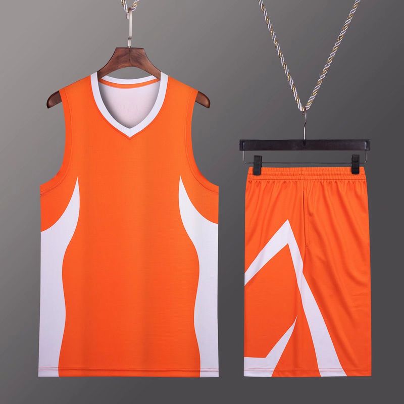 Basketball-Set, bedrucktes Herren-Trikot, Sport-Trainingsweste, Teamuniform für College-Studenten, Spieldruck, Sommer, transparent_voghion.com