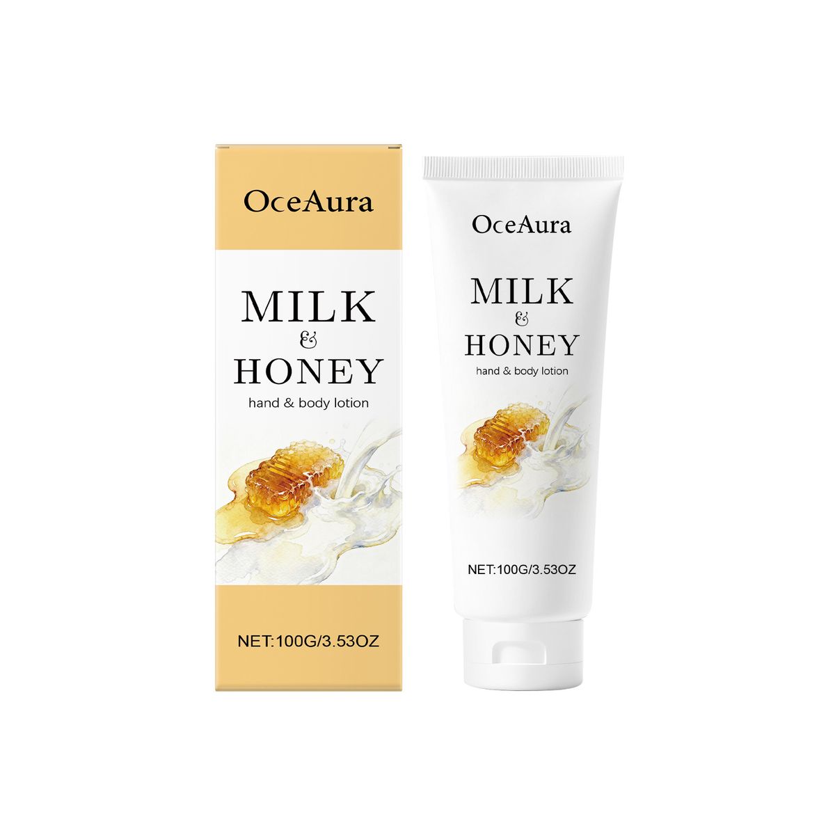OceAura Milk Honey Moisturizes Skin Hydrating Elasticity Daily Massage Care Body Lotion_voghion.com