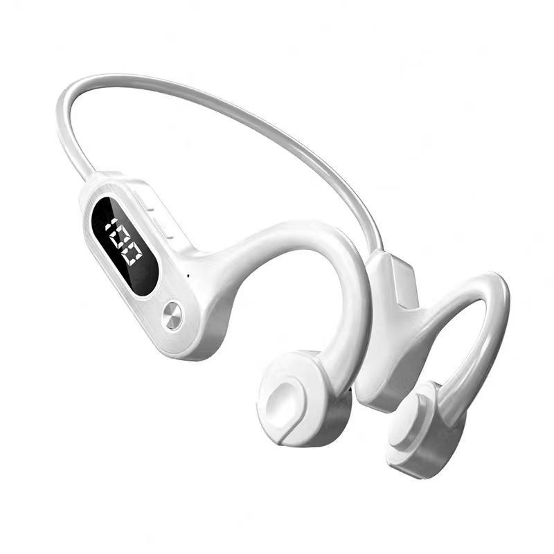 Binaural Bluetooth Earphones Bone Conduction Wireless Over-Ear Battery Display Compatible With_voghion.com