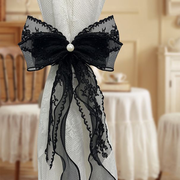 Çift Katmanlı Dantel Fiyonk Perde Bağları - Yatak Odası ve Oturma Odası İçin Zarif Pencere Perde Tutucuları_voghion.com