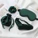 3D Contoured Sleep Mask For Side Sleepers - Ultra-Soft Breathable Eye Cover With Light Blocking & Adjustable Strap (Includes Travel Pouch & Earplugs)_voghion.com