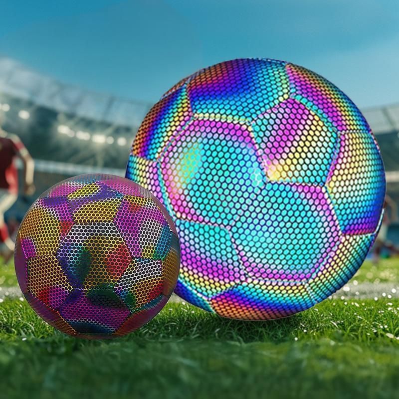 Glow In The Dark & Reflective Soccer Balls - Size 5 (Match) & 4 (Youth) With Machine-Stitched PU Cover For Training​_voghion.com