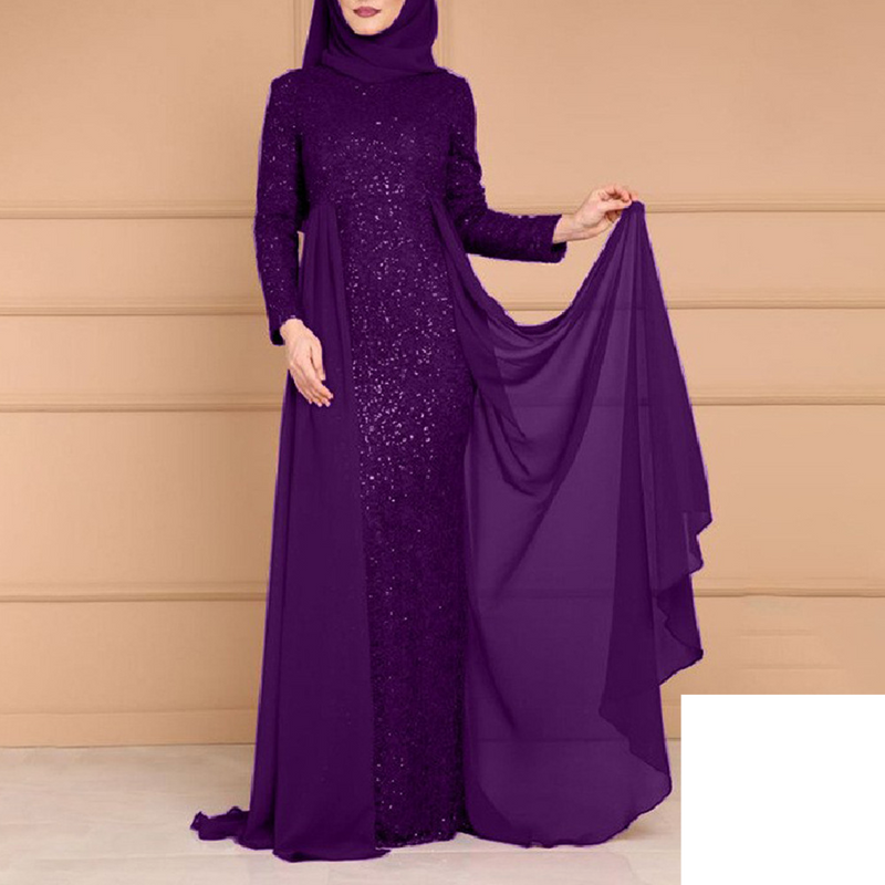 Women's  sequined skirt female temperament lady sweet slim long-sleeved dress_voghion.com