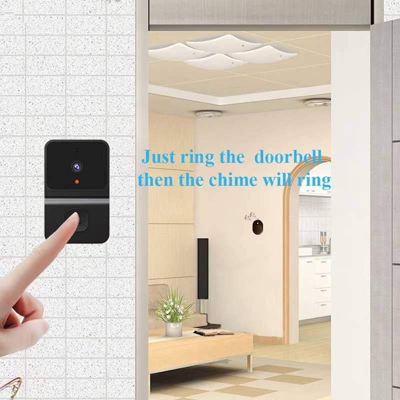 1pc Smart Visual Doorbell, Wireless Wifi Household Low Power Consumption Long Standby, APP Remote Intercom(build In Battery)_voghion.com