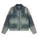 Amerikanischer Stil Perlendesign Abgesteppter gewaschener Denim Unisex Neue lose vielseitige kurze Jacke trendig_voghion.com