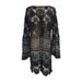 Flutter-Sleeve Lace Cover-Up Dress – Breezy Beach Tunic With Cutout Details (One Size, Lightweight Polyester)_voghion.com
