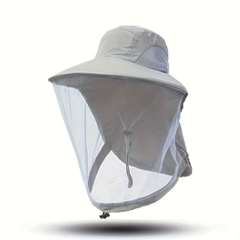 Heißer Verkauf 1 stück Eimer Mit Mesh Sommer Anti-Moskitonetz Hut Für Outdoor Angeln Wandern Gartenarbeit angeln hut Sonnenschutz regenschirm_voghion.com