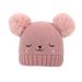 Platform specific autumn and winter children's cartoon double wool ball knitted hat_voghion.com