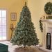 9' Cashmere And Snow Bristle Mixed Tree With 105 Pine Cones And 1200Clear Lights-UL,2317tips,Dia:69_voghion.com