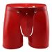 Uomini sexy S-5XL PVC Shor con apertura sul cavallo Lingerie in ecopelle U Custodia convessa Boxer neri Shor Intimo hombre_voghion.com