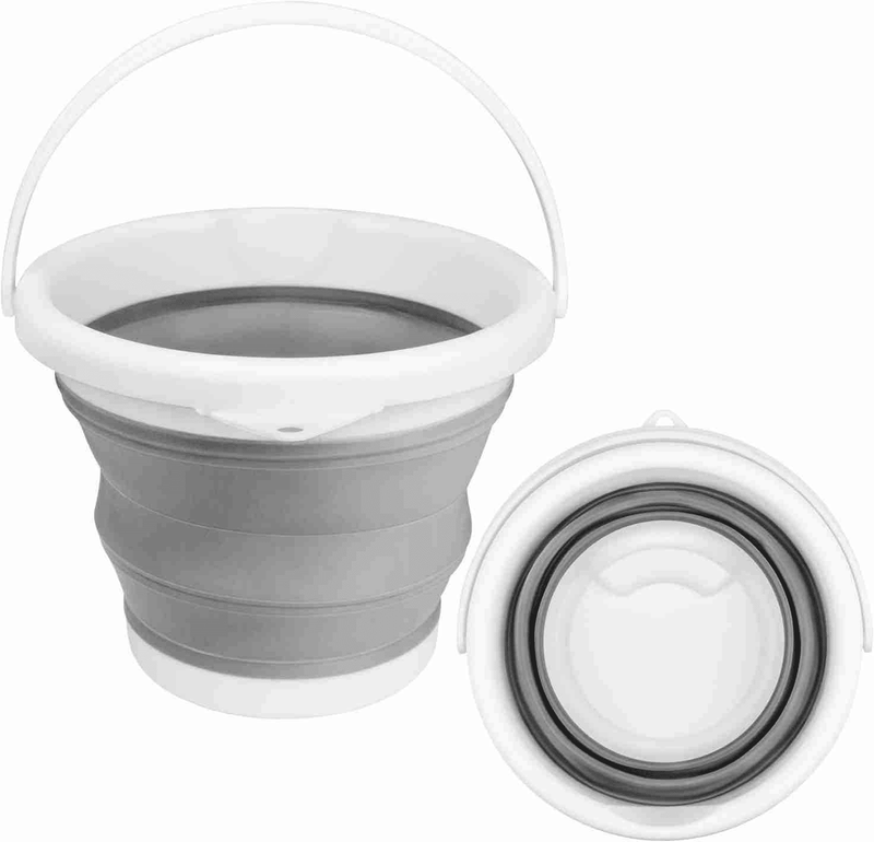 Collapsible Bucket With Handle, 10L (2.6 Gallon) Foldable Portable Plastic Mop Cleaning Bucket Household Water Supplies For Indoor Outdoor Camping Fishing Garden Car Wash_voghion.com