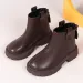Leather Children Shoes Girls Boys Solid Color Bootie Fashion Soft Baby Short Comfortable Anti-slip Kids Leisure Boots_voghion.com
