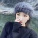 Real rabbit fur hat female warm plush headband retro evening wind vintage lady fluffy headband_voghion.com