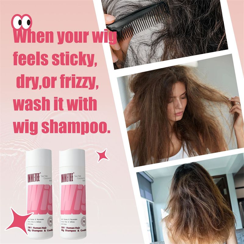 Wig Shampoo Professional Wig Solution For Human And Synthetic Hair Wig Braided Hair Pieces To Clean, Restore And Nourish Hair_voghion.com