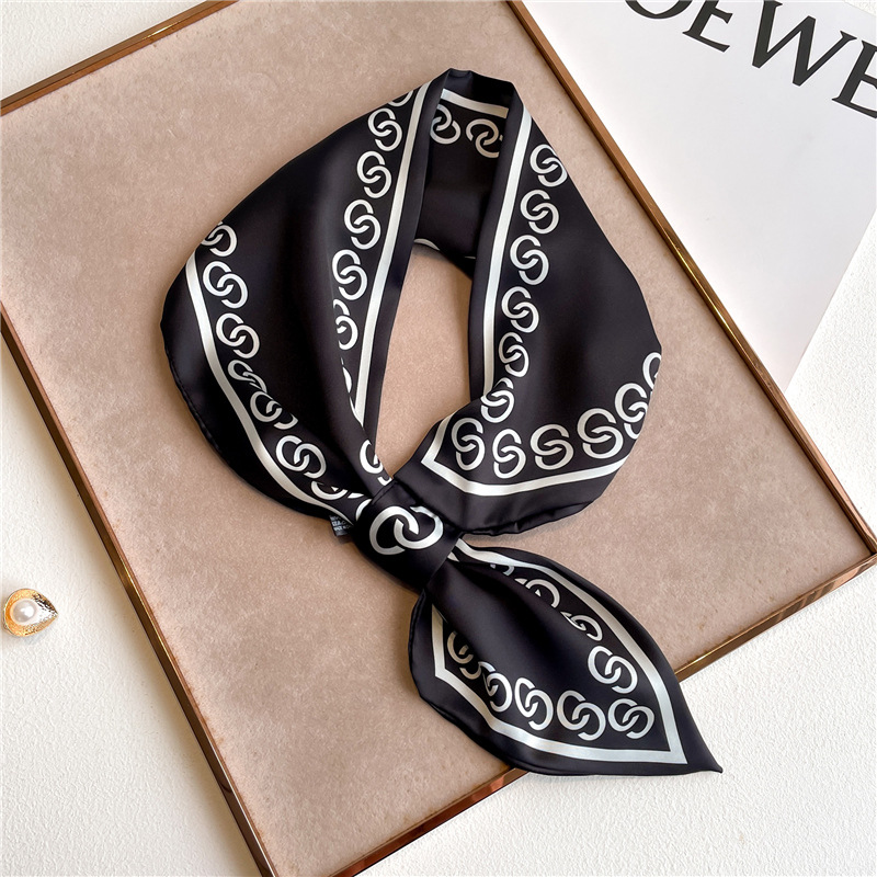 Foreign style ear scarves New spring and summer decoration crisis Simple basic style versatile long strip scarf diagonal_voghion.com