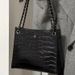 Square Wanderer Spring Summer New Crocodile Pattern High-End Elegant Single Shoulder Double Chain Crossbody Women's Bag_voghion.com