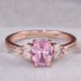 Bereit Lager Huitan Romantische Rosa AAA Cubic Zirkon Stein Prinzessin Mit Rose Gold Farbe Engagement Zubehör Winzige Zarte Ringe_voghion.com