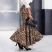 Women's Leopard Print Fishtail Midi Skirt – Stretchy Polyester Wrap Skirt With Elastic Waist For Casual & Night Out (S-XXL)_voghion.com