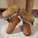 New Round Toe Flat Wool And Fleece Warm Cotton Boots_voghion.com