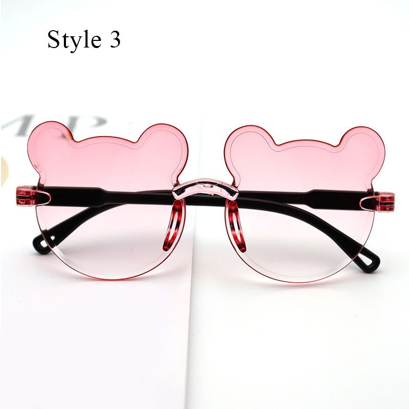 Trendy Girls Cartoon Eyeglasses Shades Driver Anti-Glare Boys Fashion Outdoor Children Glasses Kids Sun Sunglasses Bear_voghion.com