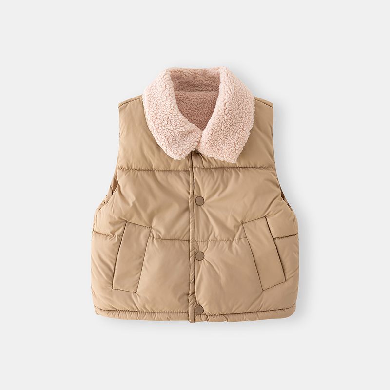 XUANMU Winter Thickened Waistcoat Children's Boys Girls Cotton Vest Children's Outer Wear Warm Down Cotton Vest XB133_voghion.com