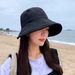 Hot Sale Women's Summer Soft Cotton Protection Bucket Outdoor Beach Adjustable Sun Shade Solid Color Fisherman Hat_voghion.com