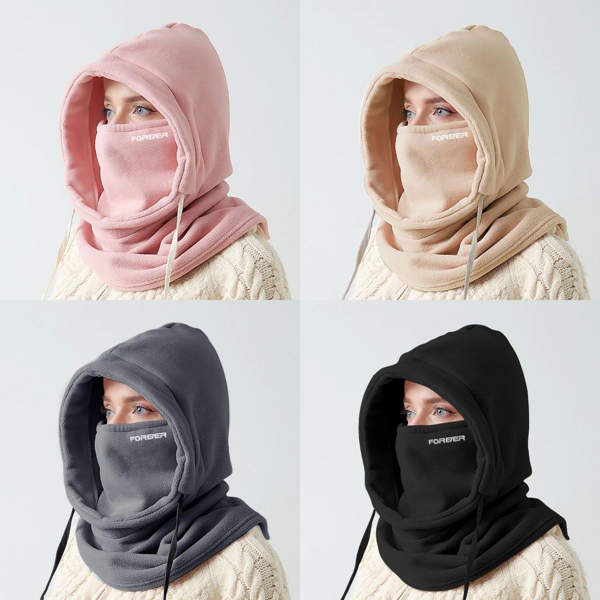 Gorro deportivo para exteriores, máscara facial de invierno a prueba de frío para montar a caballo, algodón cálido y resistente al viento_voghion.com