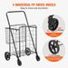 Capa Grocery 110 Double Swivel Cart, LBS Large Cart With Jumbo Wheels, Duty Shopping 360° Heavy Cart, Utility Folding Baskets,_voghion.com