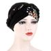 Two-color floral fabric splicing short braid forehead and forehead cross braid hat multi-color turban hat Indian hat_voghion.com