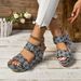 Wedge Heel With A Round Head Thick Bottom To Increase The Temperament Of All Matching Print Trend Sandals Women_voghion.com