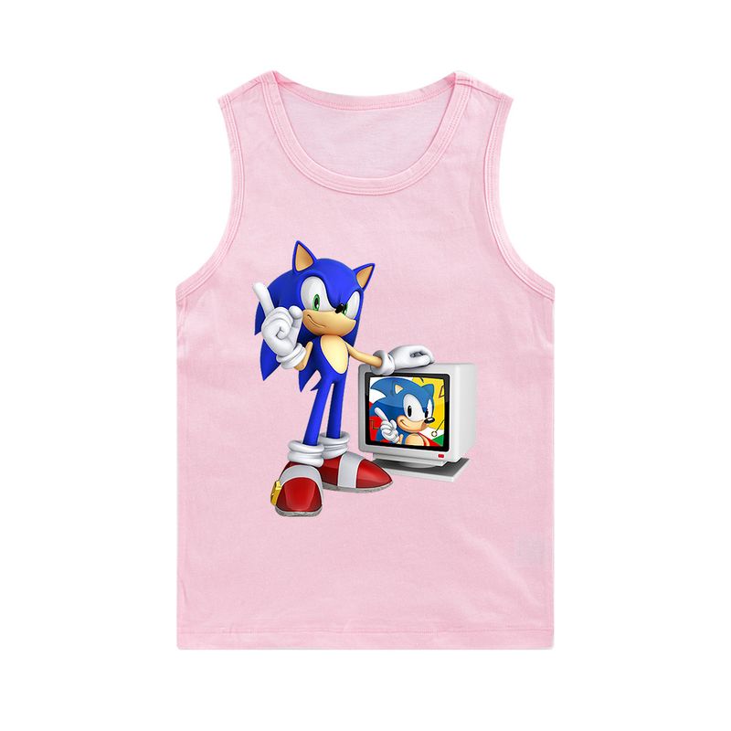 Printed large boys and girls sleeveless vest E157_voghion.com