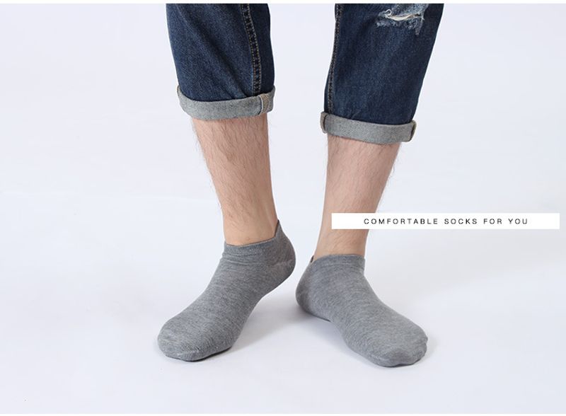 10 Paar Herrensocken Frühling und Sommer Flachmund Einfarbig Bootssocken Freizeitsocken Sport Atmungsaktive Herrensocken Außenhandelsstand_voghion.com