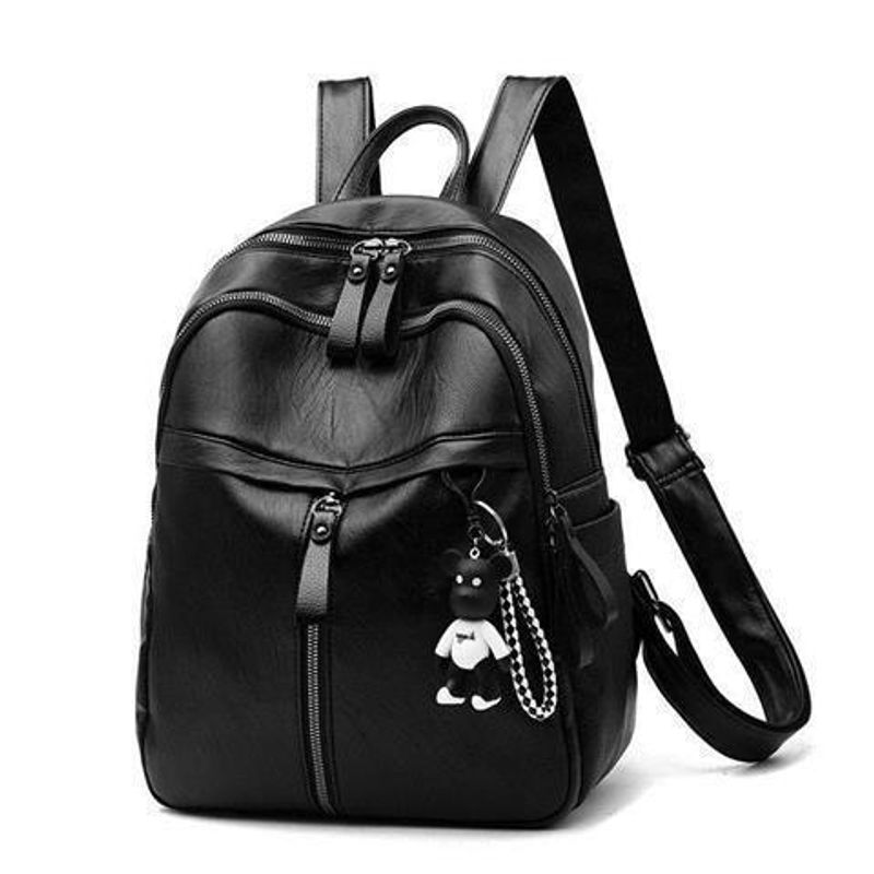 Zaino coreano da donna in morbida pelle, stile college, per la primavera e l'estate 2025, grande capacità, per studenti e mamme._voghion.com