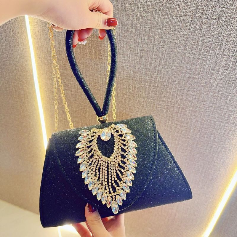Borsa a tracolla a spalla singola con diamanti intarsiati di diamanti da donna New Water Shining Celebrity_voghion.com