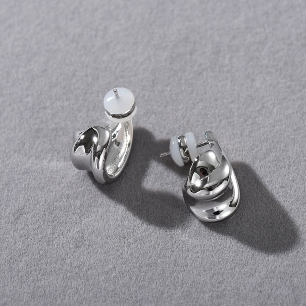 Orecchini a bottone irregolari unici in argento S925 placcato oro 18 carati, orecchini pendenti geometrici vintage minimalisti per donna_voghion.com