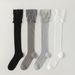 Lace Trim Over-the-Knee Spring Summer Mesh High Tube Women's Solid Color Miu Style Versatile Thin Socks_voghion.com