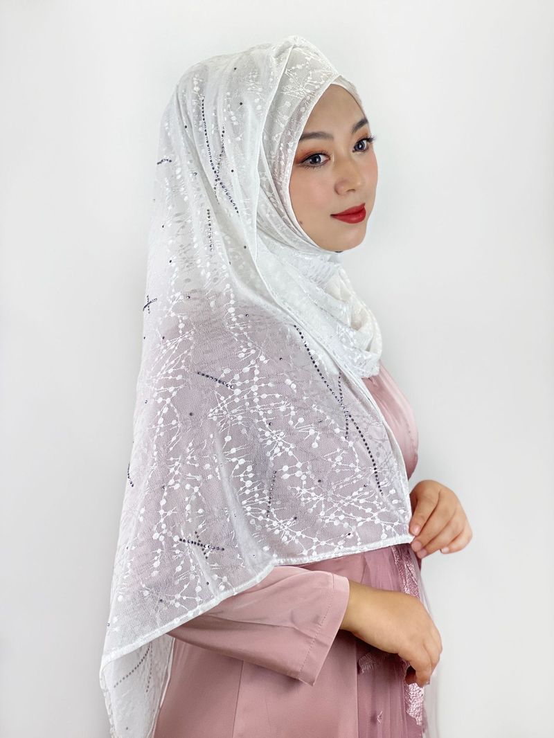 Naiste Hijab naiste pearät, kuum teemant pikk sall ruudustiku mustriga teemant naiste pearätt_voghion.com