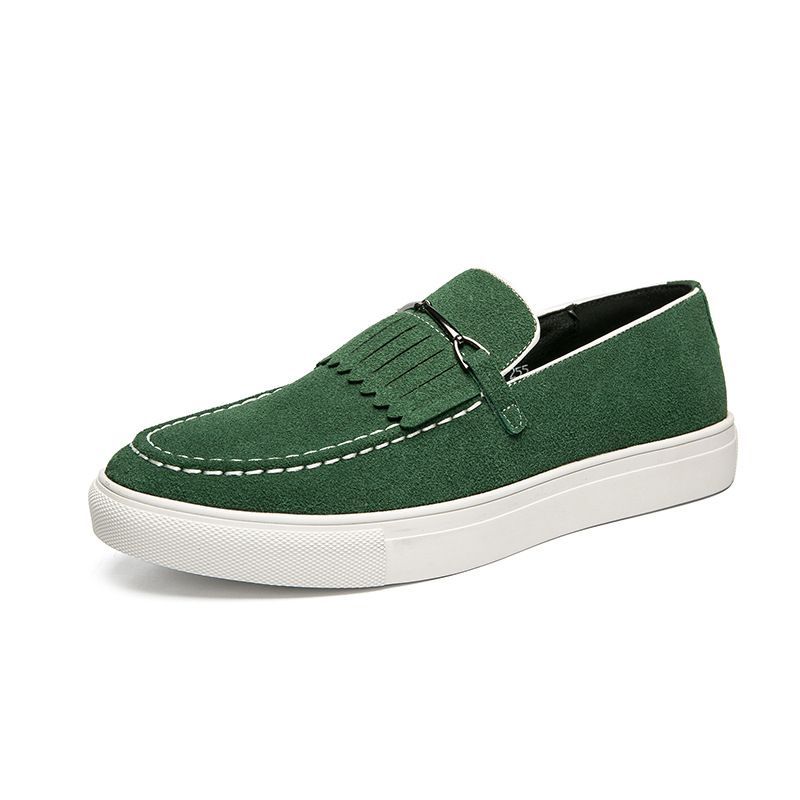 Light replica designer new large size tassel men fashion runway set foot personality business casual board leather shoes_voghion.com